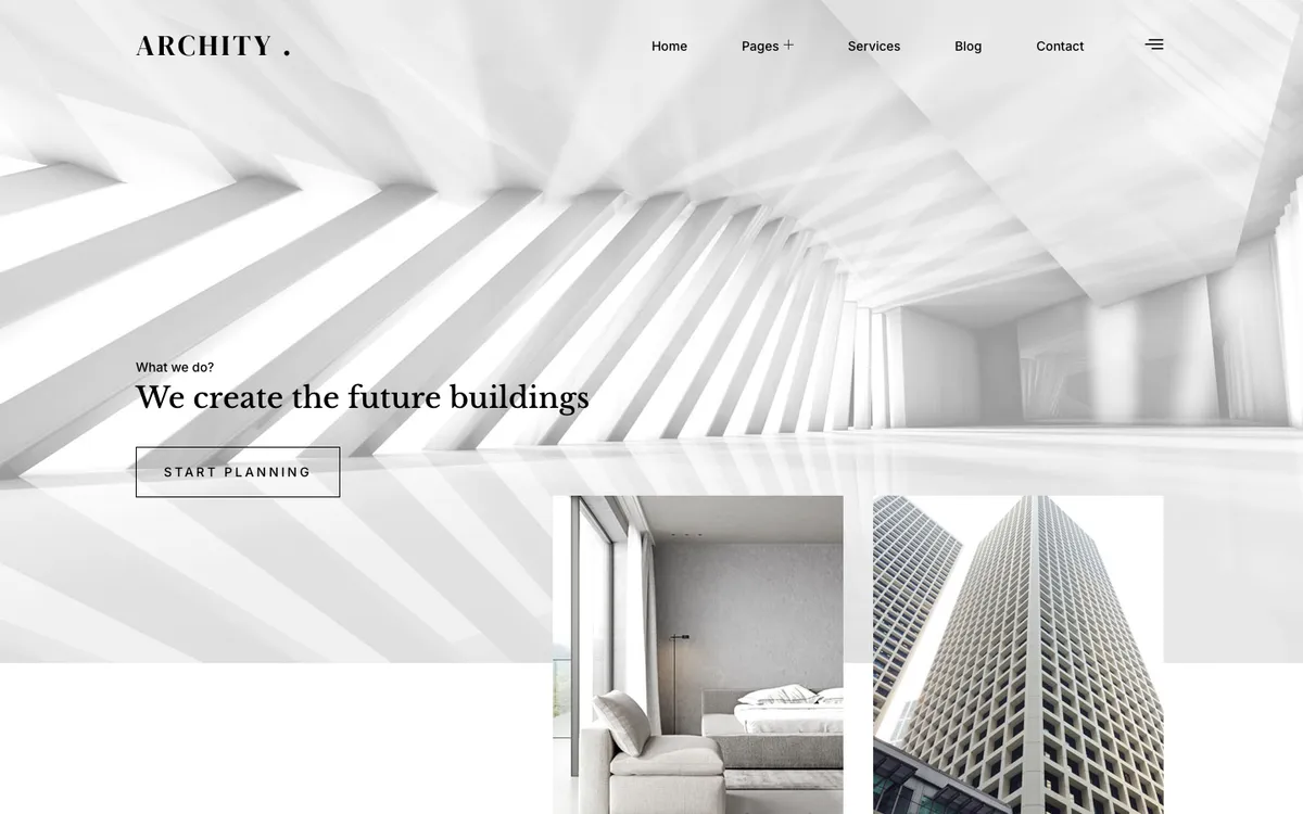 Capture du modèle « Archity, agence d’architecture »