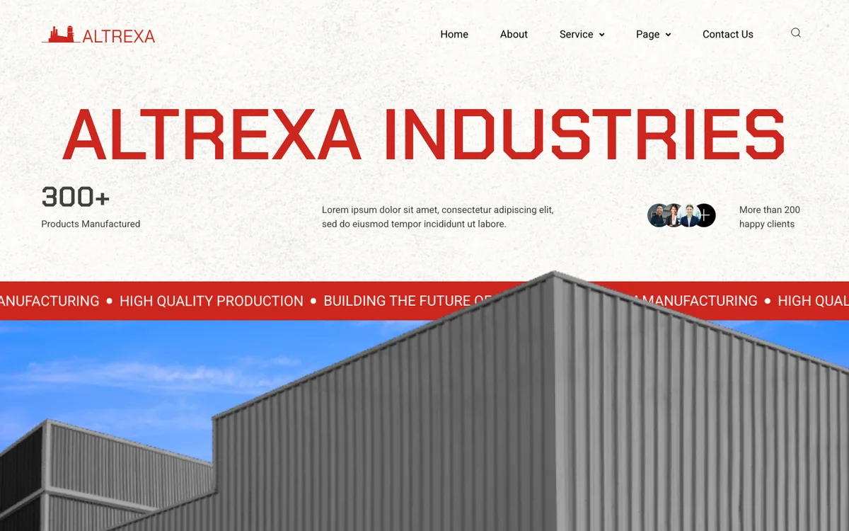 Capture du modèle « Altrexa, fabricant industriel »