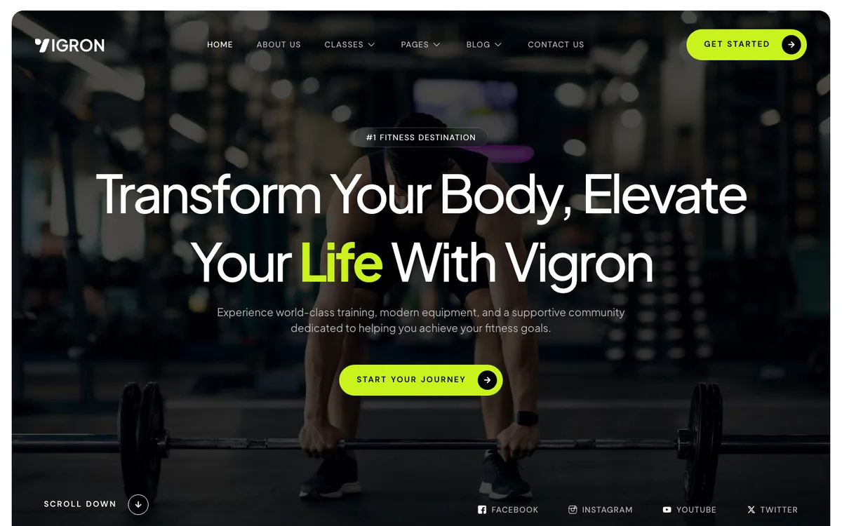Capture du modèle « Vigron, salle de fitness »
