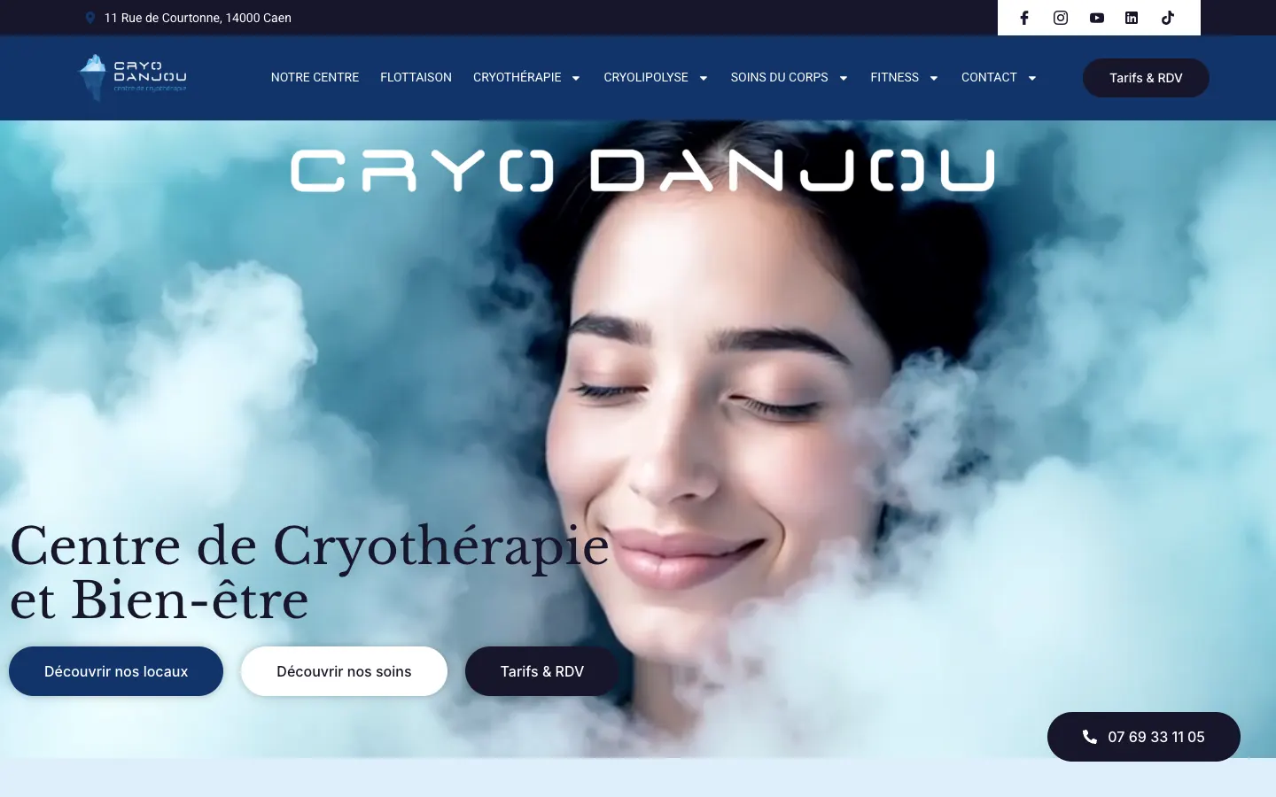 Site réalisé pour Cryo Danjou
