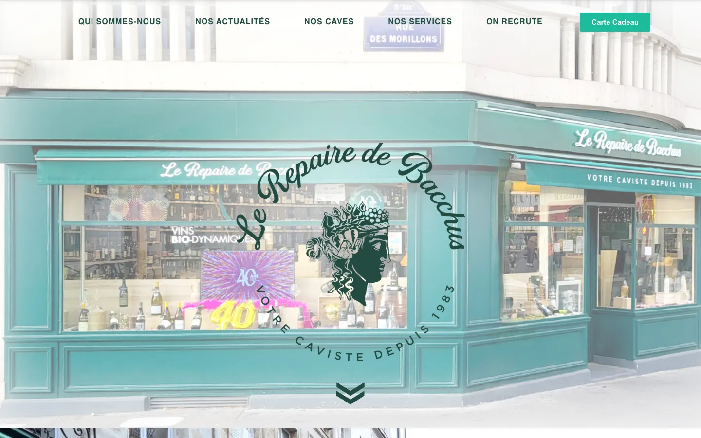 Site réalisé pour Cavistes, Paris